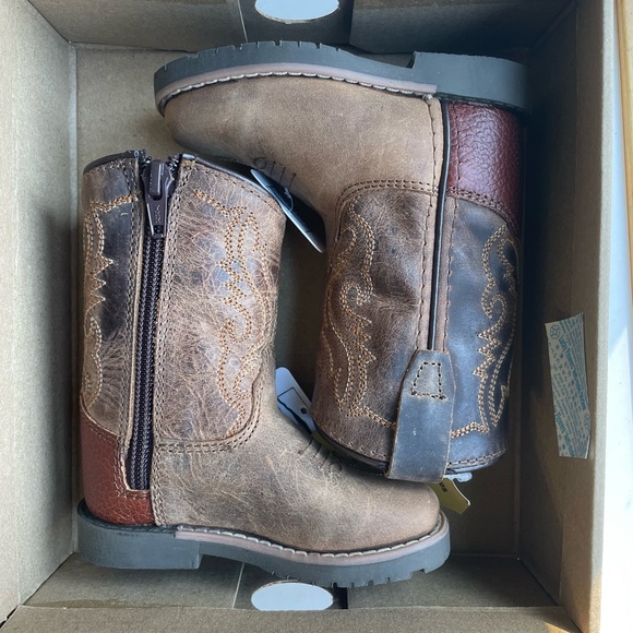 NWT Smoky mountain leather toddler sz 5 cowboy boot - Picture 4 of 5